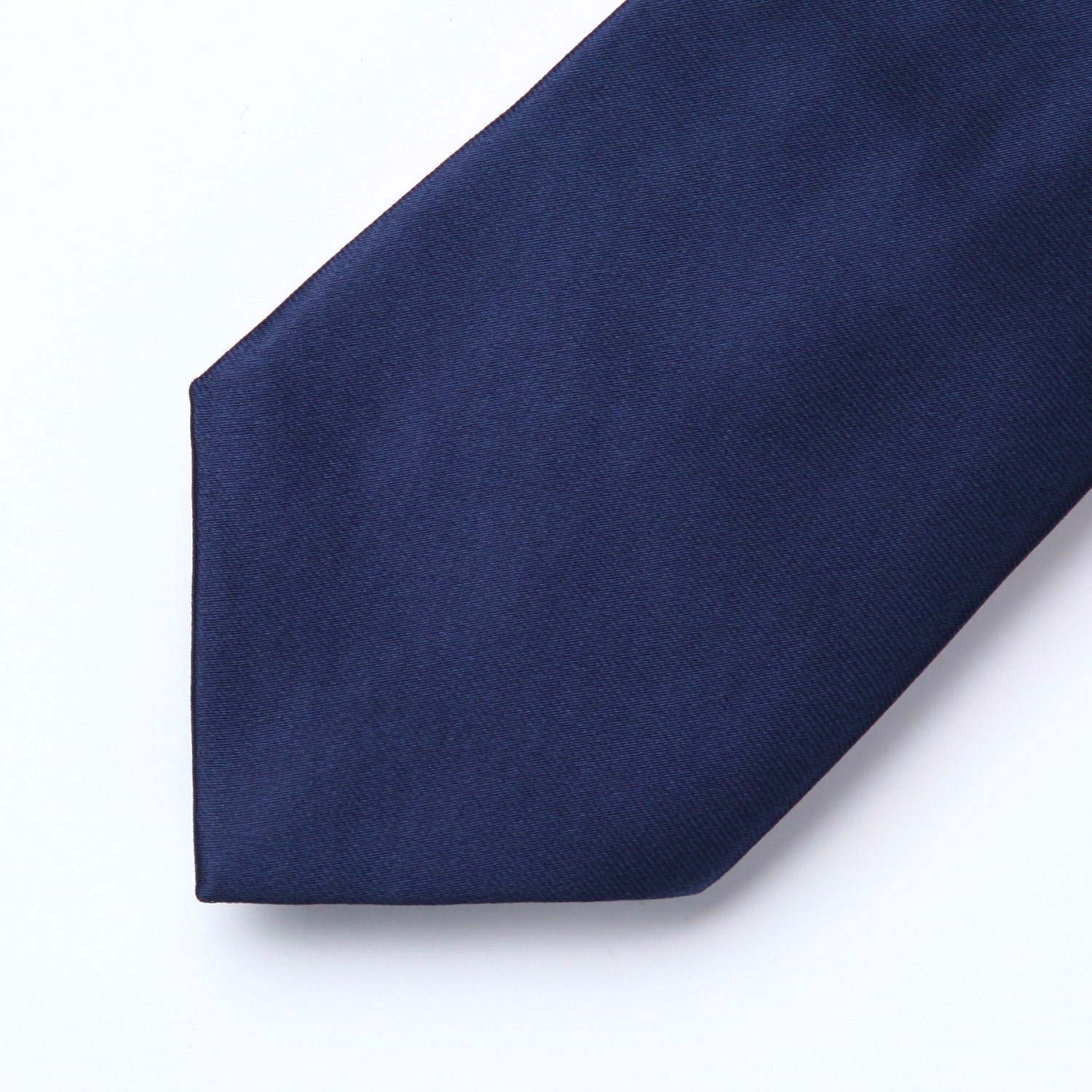 Hisdern Navy Blue Solid Business Tie Set