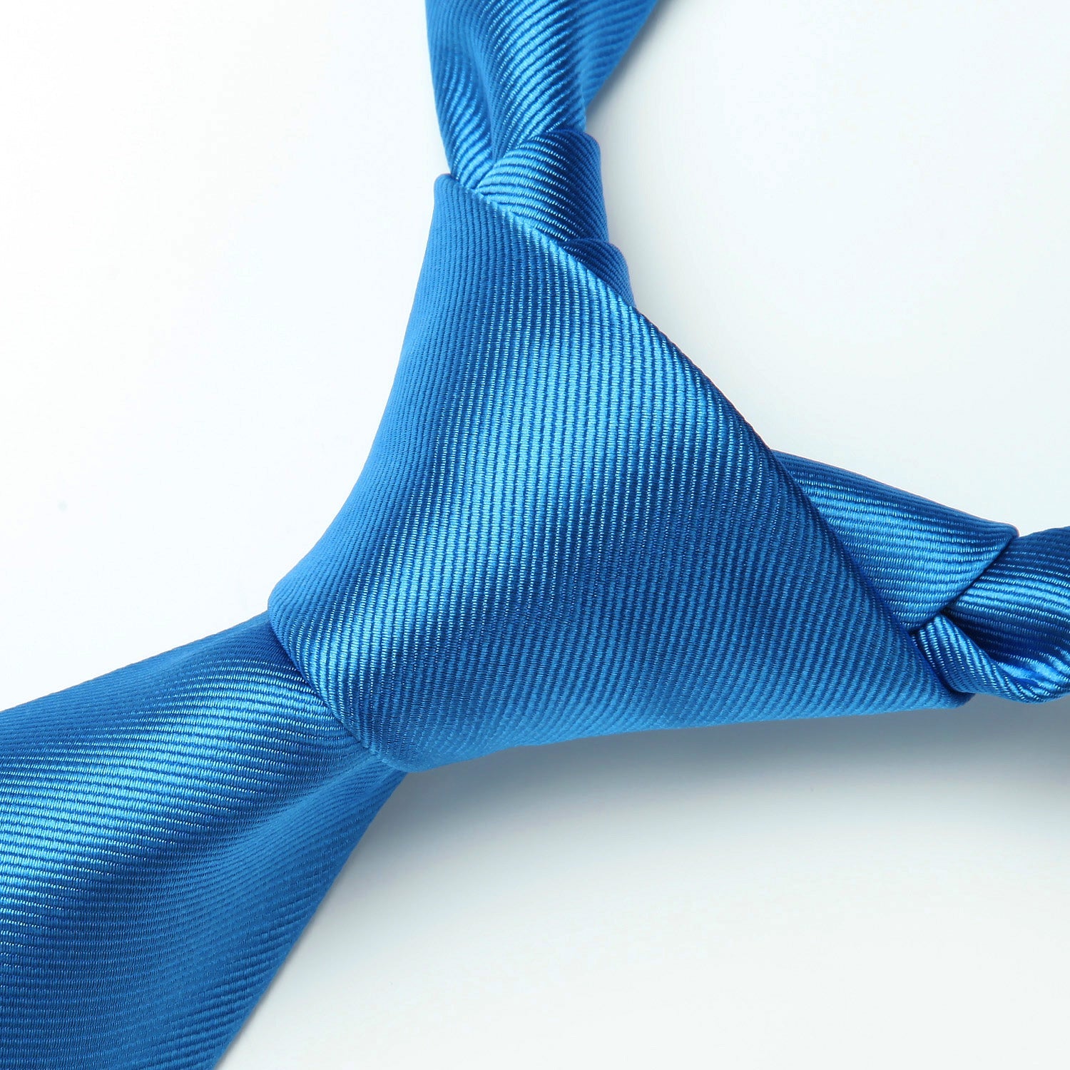Hisdern Blue Royal Bright Solid Men’s Tie Set for Formal & Wedding