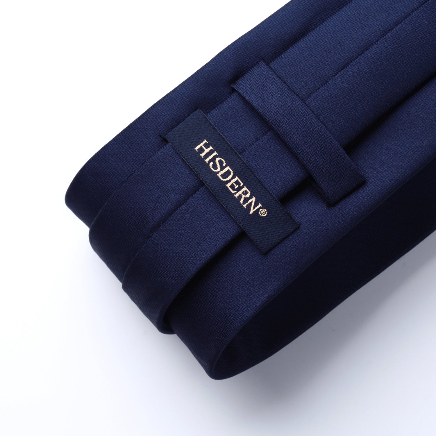 Hisdern Navy Blue Striped Business Tie Set