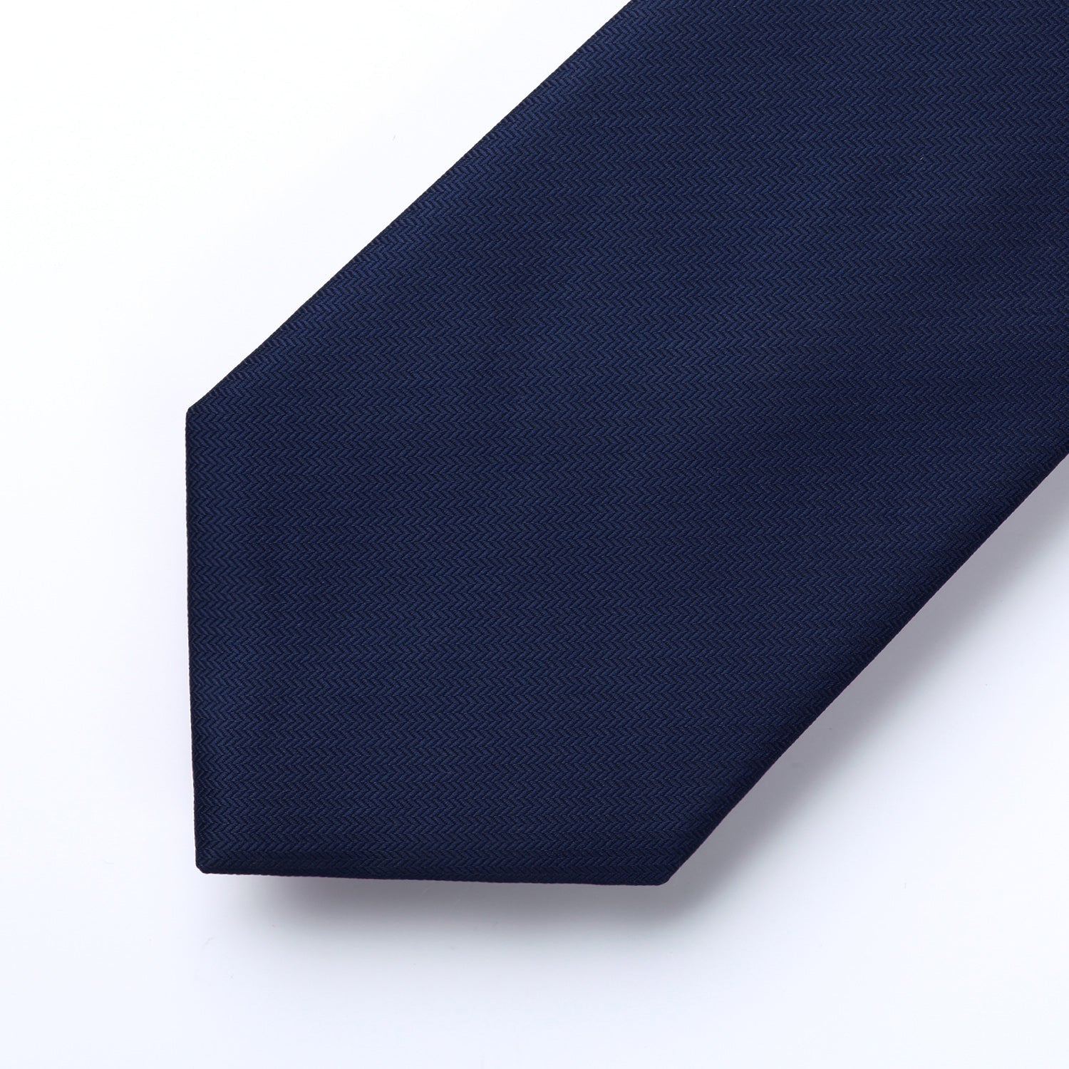 Hisdern Navy Blue Striped Business Tie Set