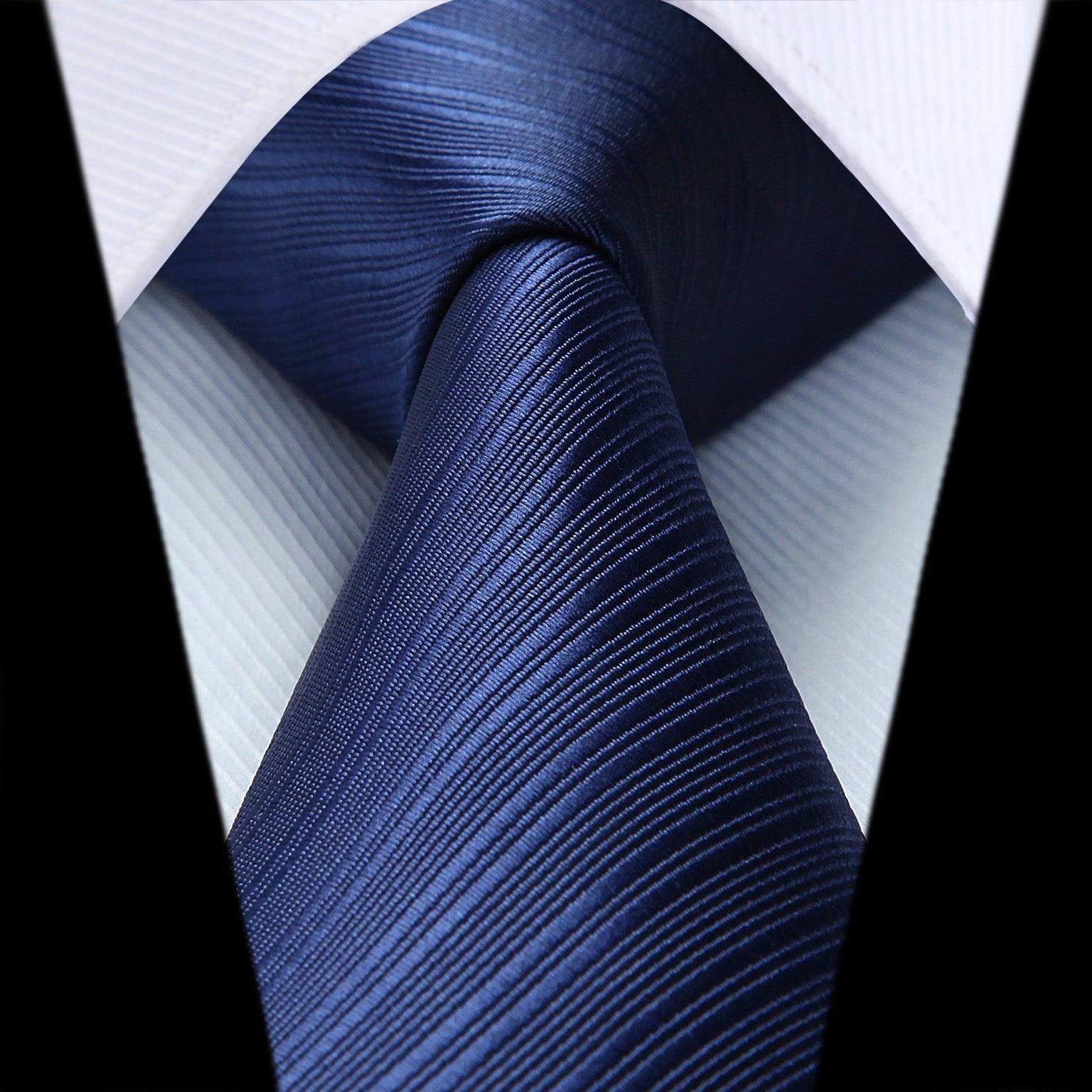 Hisdern Navy Blue Striped Wedding Accessories Set