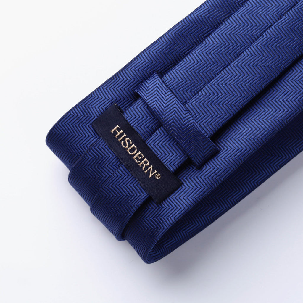 Hisdern Blue Striped Business Tie Set