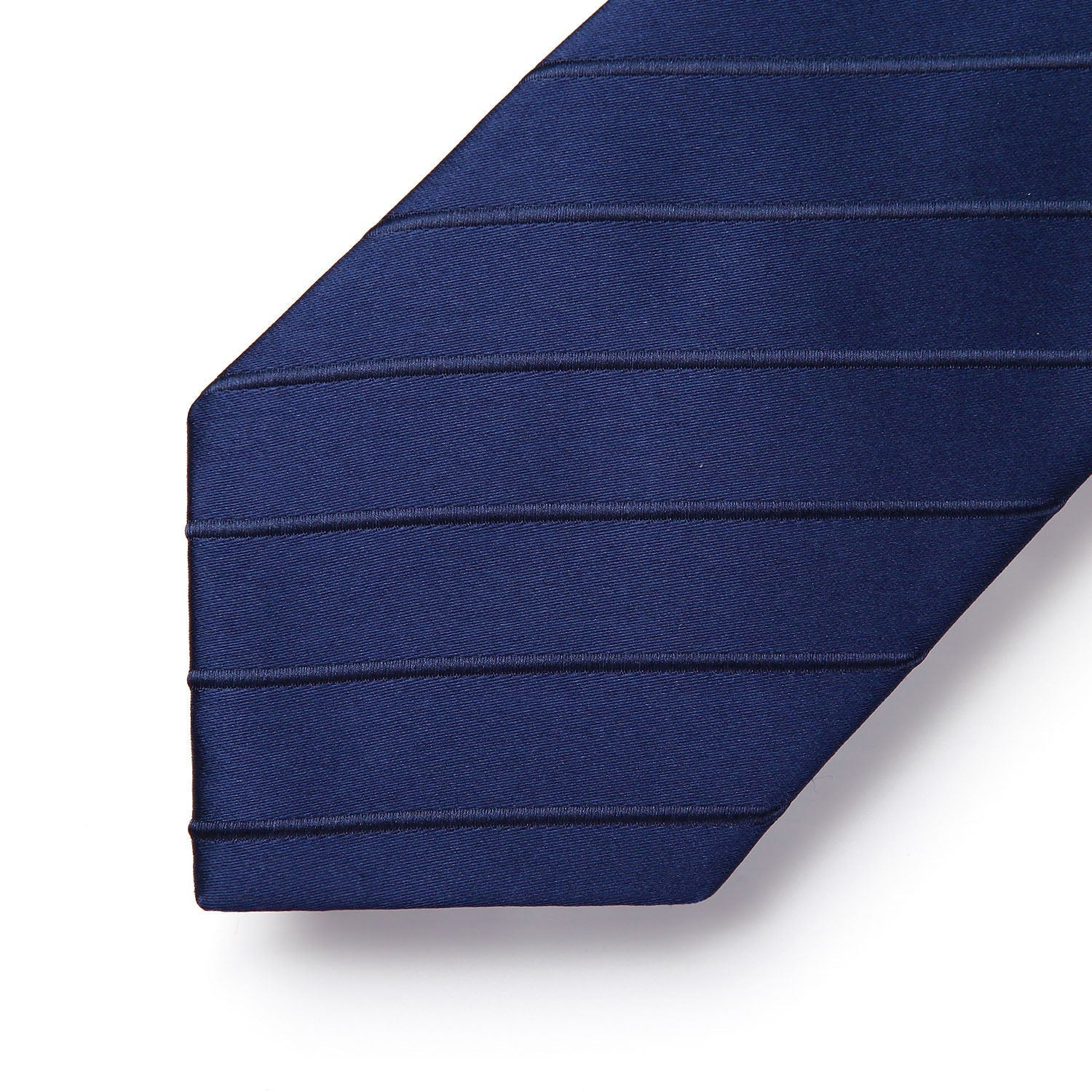 Hisdern Navy Blue Striped Business Tie Set