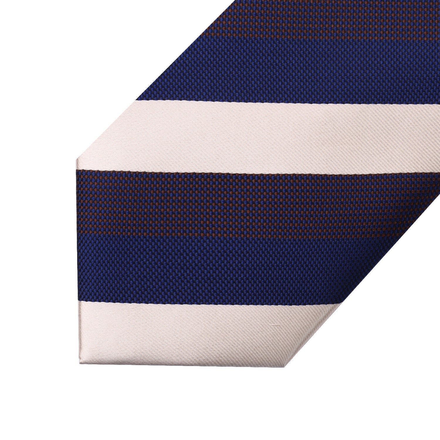 Hisdern Navy Wheat Striped Business Tie Set