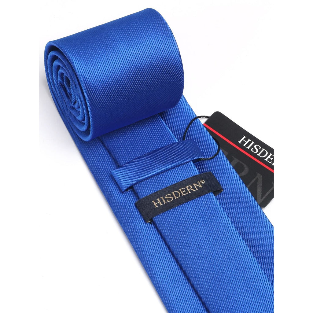 Hisdern Royal Blue Striped Business Tie Set